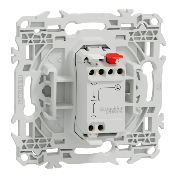 Vignette 3 produit Ref : S920208 | New Odace  - inter ou poussoir volet roulant 3 positions  levier - blanc craie