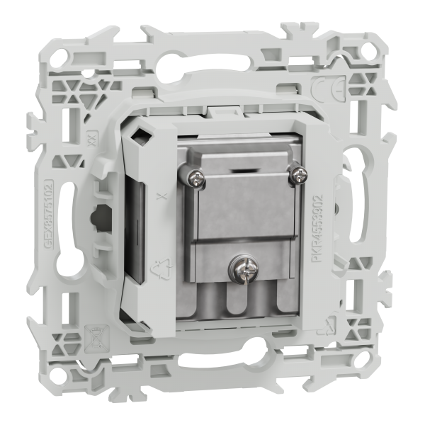 Vignette 3 produit Ref : S920461 | New Odace  - prise TV/FM/SAT - sorties coaxiales - blanc craie
