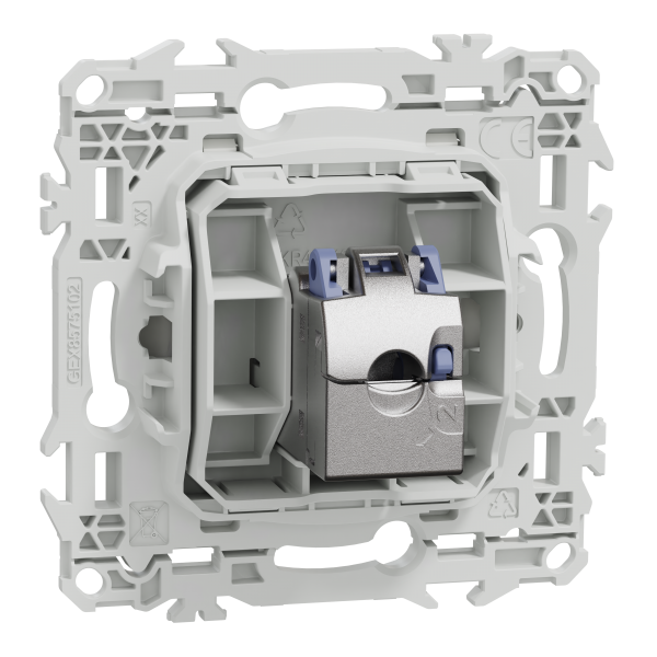 Vignette 3 produit Ref : S920476 | New Odace  - prise RJ45 - Cat6 STP grade 2TV min  grade 3TV - blanc craie
