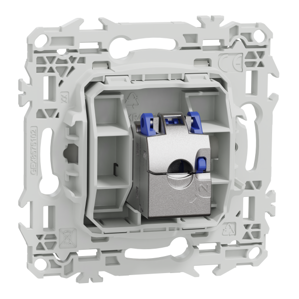 Vignette 3 produit Ref : S920477 | New Odace  - prise RJ45 - Cat6A STP grade 3TV - blanc craie