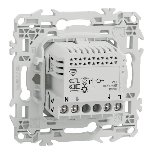 Vignette 3 produit Ref : S920526 | New Odace  - dtecteur prsence et mouvement - 3 fils avec neutre - blanc craie