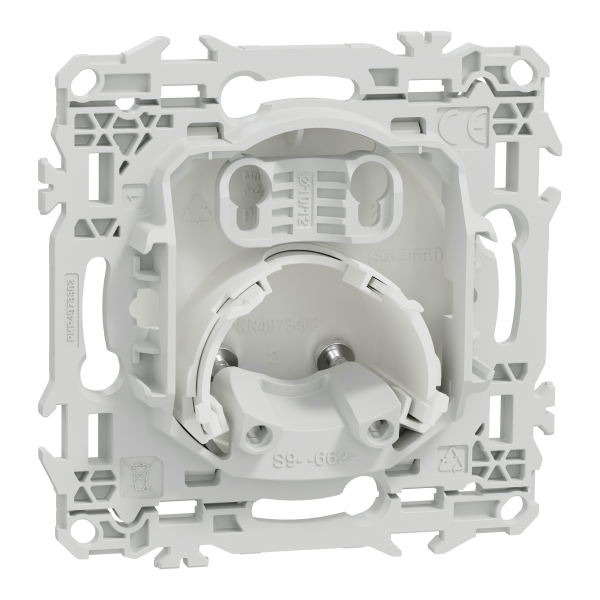 Vignette 3 produit Ref : S920662 | New Odace  - sortie de cble - serre cble 6  12 mm - blanc craie