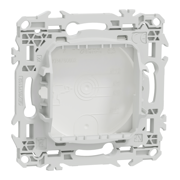 Vignette 3 produit Ref : S920666 | New Odace  - obturateur - pr-perage pour sortie de cble - blanc craie