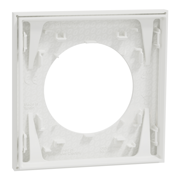 Vignette 3 produit Ref : S920702P | New Odace  - lot de 168 plaques de finition 1 poste S920702 - couleur Blanc craie