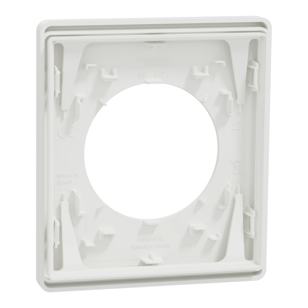 Vignette 3 produit Ref : S920802 | New Odace  Architecte - plaque de finition 1 poste - couleur Blanc craie
