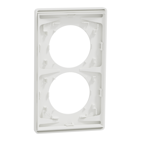 Vignette 3 produit Ref : S920814 | New Odace  Architecte - plaque 2 postes entraxe spcifique 57mm - Blanc craie