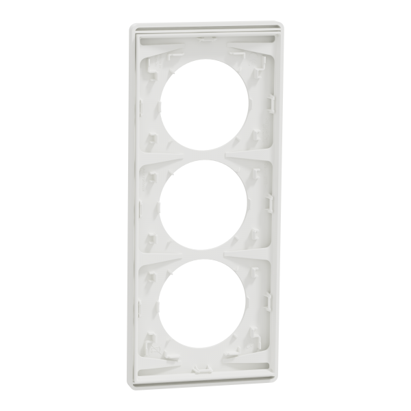Vignette 3 produit Ref : S920816 | New Odace  Architecte - plaque 3 postes entraxe spcifique 57mm - Blanc craie