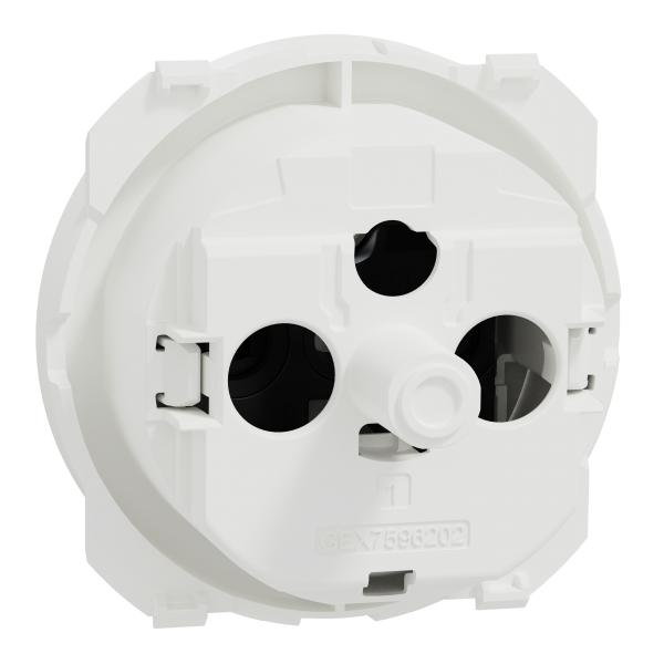 Vignette 3 produit Ref : S929050 | New Odace  - enjoliveur seul - pour prise affleurante - blanc craie