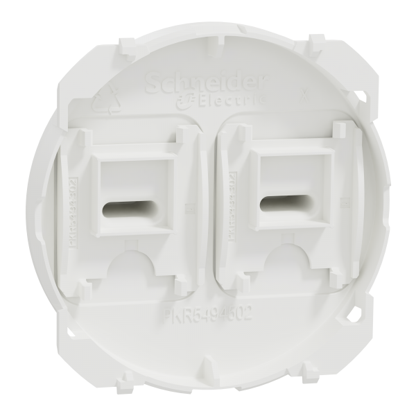 Vignette 3 produit Ref : S929211 | New Odace  - enjoliveur - pour double va-et-vient ou poussoir  levier - blanc craie