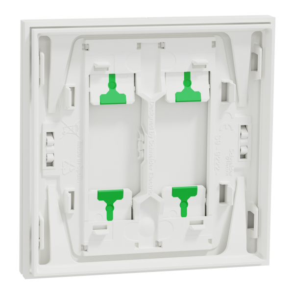 Vignette 3 produit Ref : S929222 | New Odace  Intgral - enjoliveur et plaque - pour VV ou poussoir double - Blanc craie