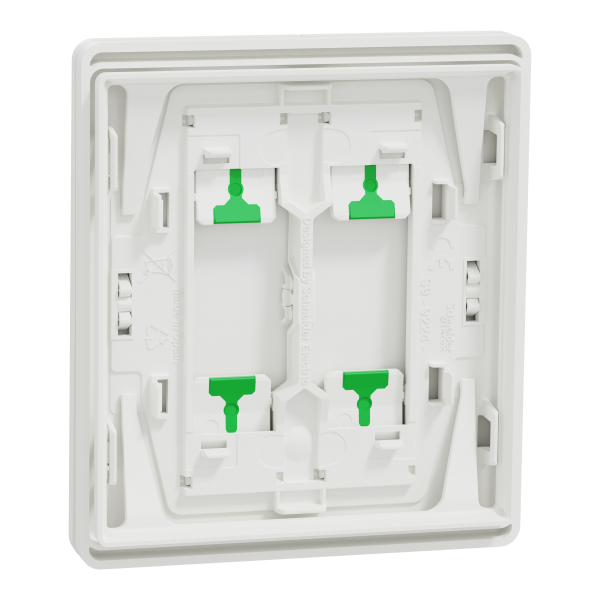 Vignette 3 produit Ref : S929224 | New Odace  Architecte Intgral - enjo et plaque - pour VV ou BP double - Blanc craie