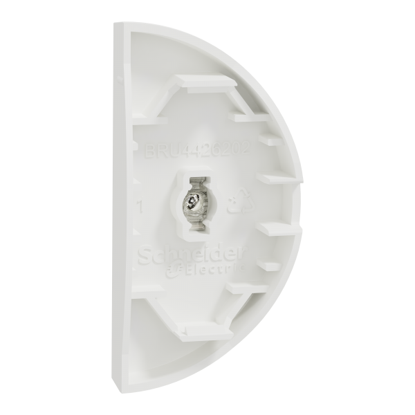 Vignette 3 produit Ref : S929270 | New Odace  - demi-enjoliveur seul  voyant - pour double VV ou poussoir - blanc craie