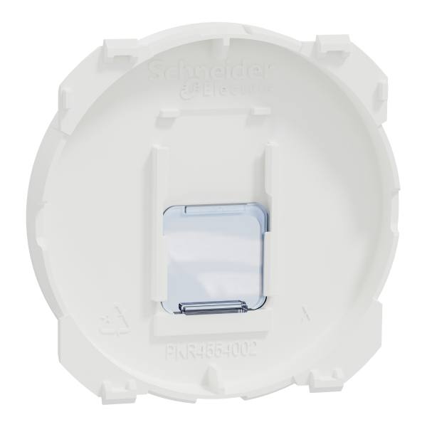 Vignette 3 produit Ref : S929470 | New Odace  - enjoliveur seul - pour prise RJ45 - blanc craie