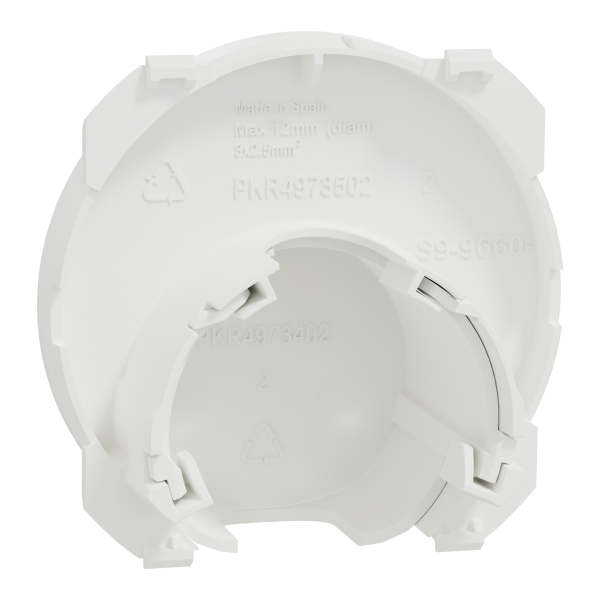 Vignette 3 produit Ref : S929660 | New Odace  - enjoliveur seul - pour sortie de cble - blanc craie