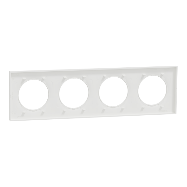 Vignette 3 produit Ref : S929708 | New Odace  Origine - plaque de finition 4 postes - couleur blanc
