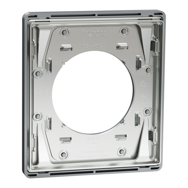 Vignette 3 produit Ref : S930802 | New Odace  Architecte - plaque de finition 1 poste - effet Titane