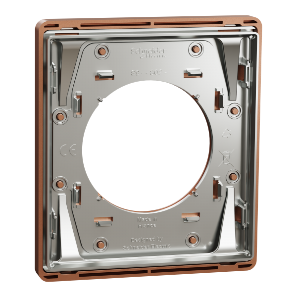 Vignette 3 produit Ref : S931802 | New Odace  Architecte - plaque de finition 1 poste - effet Cuivre