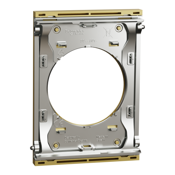 Vignette 3 produit Ref : S932801 | New Odace  Architecte - plaque de finition centrale - effet Laiton