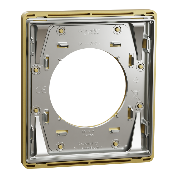 Vignette 3 produit Ref : S932802 | New Odace  Architecte - plaque de finition 1 poste - effet Laiton