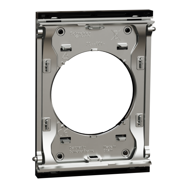 Vignette 3 produit Ref : S935801 | New Odace  Architecte - plaque de finition centrale - Noir maill