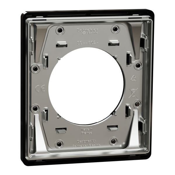 Vignette 3 produit Ref : S935802 | New Odace  Architecte - plaque de finition 1 poste - Noir maill