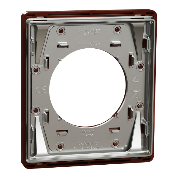 Vignette 3 produit Ref : S936802 | New Odace  Architecte - plaque de finition 1 poste - Sienne maill