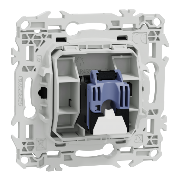 Vignette 3 produit Ref : S940475 | New Odace  - prise RJ45 - Cat6 UTP grade 1  2 - noir onyx