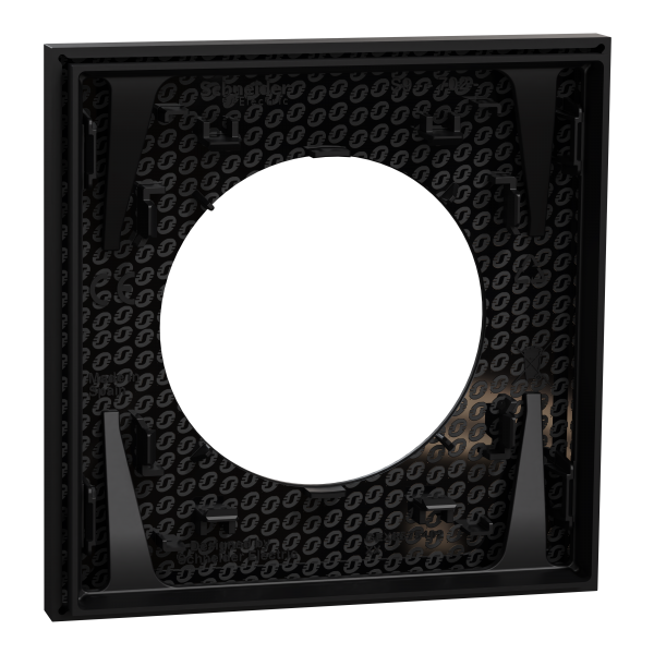 Vignette 3 produit Ref : S940702 | New Odace  - plaque de finition 1 poste - couleur Noir onyx