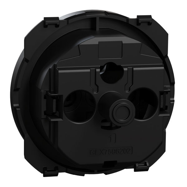 Vignette 3 produit Ref : S949050 | New Odace  - enjoliveur seul - pour prise affleurante - noir onyx