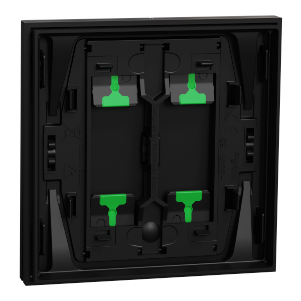 Vignette 3 produit Ref : S949222 | New Odace  Intgral - enjoliveur et plaque - pour VV ou poussoir double - Noir onyx
