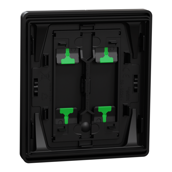 Vignette 3 produit Ref : S949224 | New Odace  Architecte Intgral - enjo et plaque - pour VV ou BP double - Noir onyx