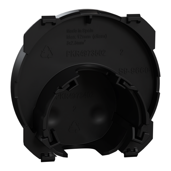 Vignette 3 produit Ref : S949660 | New Odace  - enjoliveur seul - pour sortie de cble - noir onyx