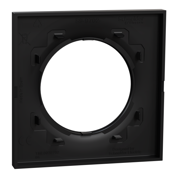 Vignette 3 produit Ref : S949702 | New Odace  Origine - plaque de finition 1 poste - couleur noir