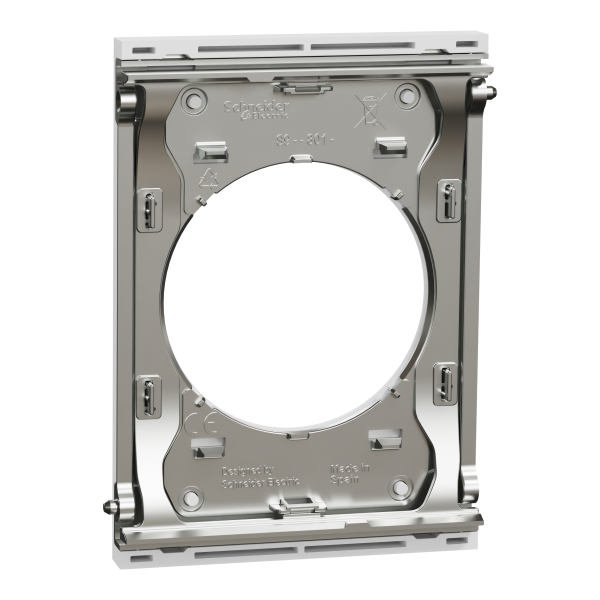 Vignette 3 produit Ref : S951801 | New Odace  Architecte - plaque de finition centrale - effet Cramique Blanc