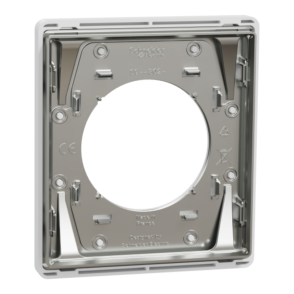 Vignette 3 produit Ref : S951802 | New Odace  Architecte - plaque de finition 1 poste - effet Cramique Blanc