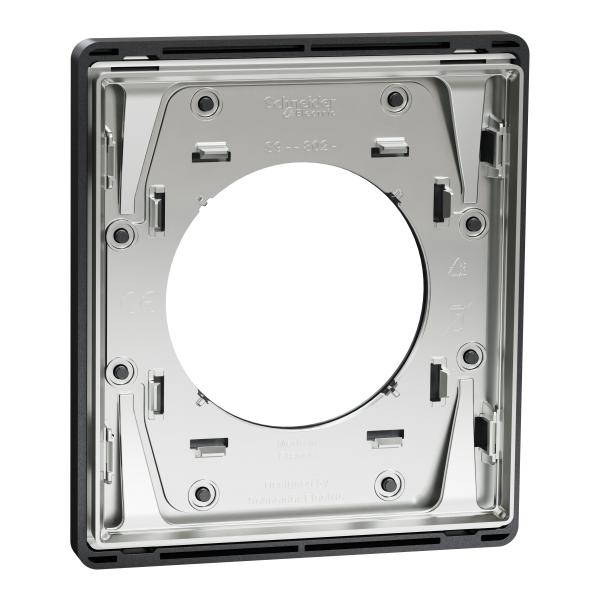 Vignette 3 produit Ref : S952802 | New Odace  Architecte - plaque de finition 1 poste - effet Perle Noire