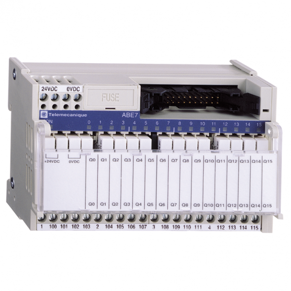 Vignette 3 produit Ref : ABE7R16T111 | Telfast ABE7 - embase - relais embrochable - 16 voies - relais 5mm