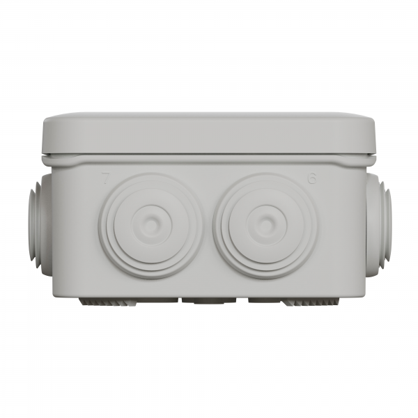 Vignette 3 produit Ref : ENN05004 | Mureva Box, boite de drivation IP55 + embouts 80x80x45, gris