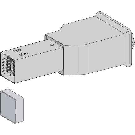 Vignette 3 produit Ref : KBB40ABD44TW  | Canalis KBB - embout d'alimentation droit 40A blanc - 2x(3L+N)+PE - bus