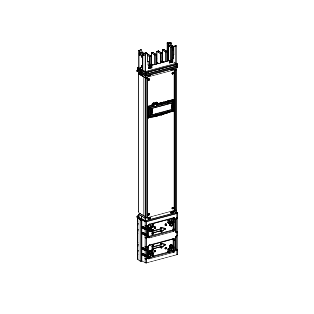 Vignette 3 produit Ref : KSA250ED4081 | Canalis KSA - élément droit pied de colonne 250A - 0,8 m - 1 fenêtre