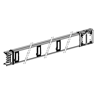 Vignette 3 produit Ref : KSA250ED4156 | Canalis KSA - élément droit 250A - 1,5m - 6 fenêtres