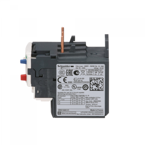 Vignette 3 produit Ref : LRD22 | TeSys LRD - relais de protection thermique - 16..24A - classe 10A