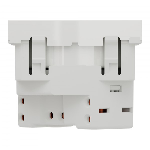 Vignette 3 produit Ref : NU304918 | Unica - prise 2P+T - FR - 45 - raccord rapide traversant - Blanc - mca seul