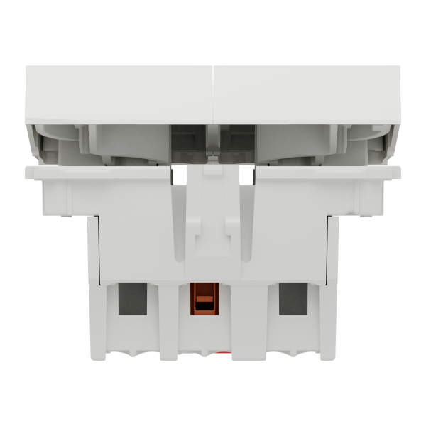 Vignette 3 produit Ref : NU323718 | Unica - cde volet-roulant - double poussoir + STOP - 2 mod - Blanc - mca seul