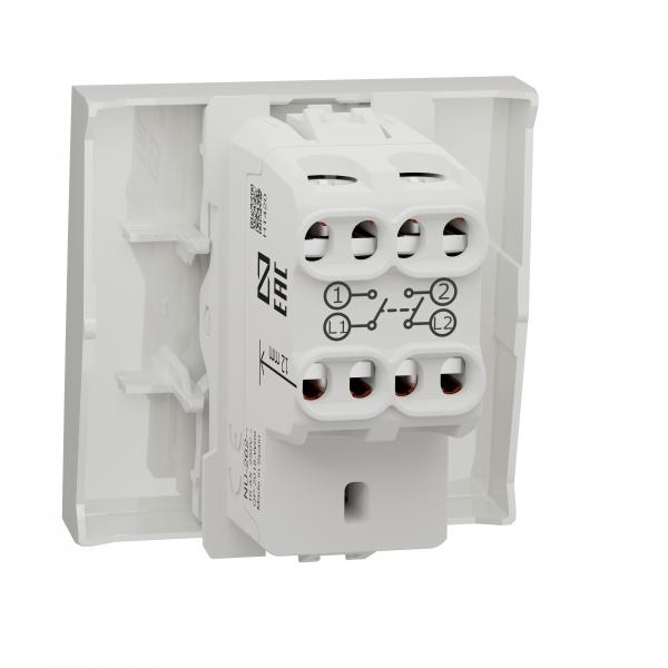 Vignette 3 produit Ref : NU326218 | Unica - interrupteur bipolaire - 16A - 2 mod - Blanc - mca seul
