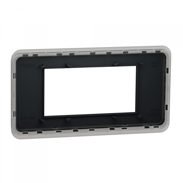 Vignette 3 produit Ref : NU411454 | Unica Pro - plaque de finition - Anthracite - 4 modules