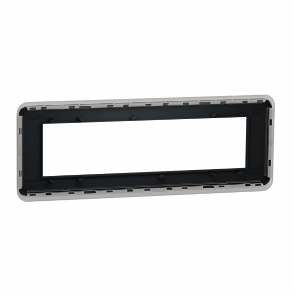Vignette 3 produit Ref : NU411854 | Unica Pro - plaque de finition - Anthracite - 8 modules