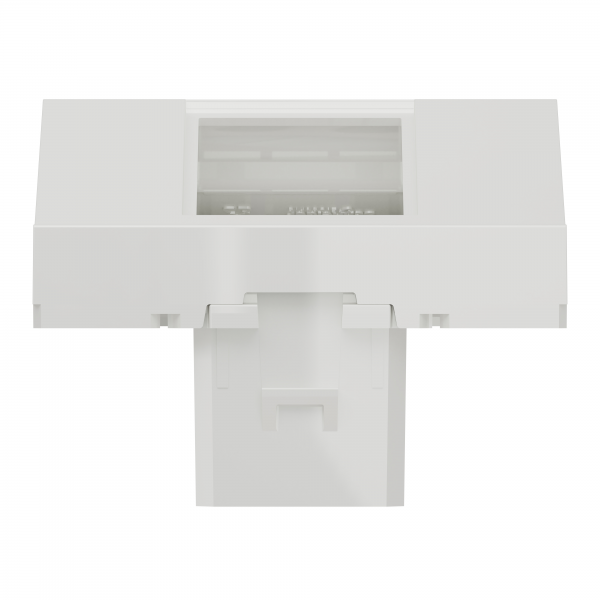 Vignette 3 produit Ref : NU946418 | Unica - prise pour 1 RJ45 Keystone/Systimax - 2 mod inclin - Blanc - mca seul