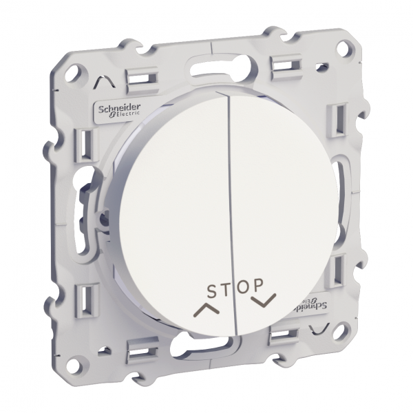 Vignette 3 produit Ref : S520227 | Odace, poussoir Blanc, 2 boutons + fonction stop pour volets-roulants