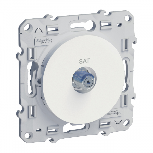Vignette 3 produit Ref : S520446 | Odace - prise satellite - blanc - type F  visser